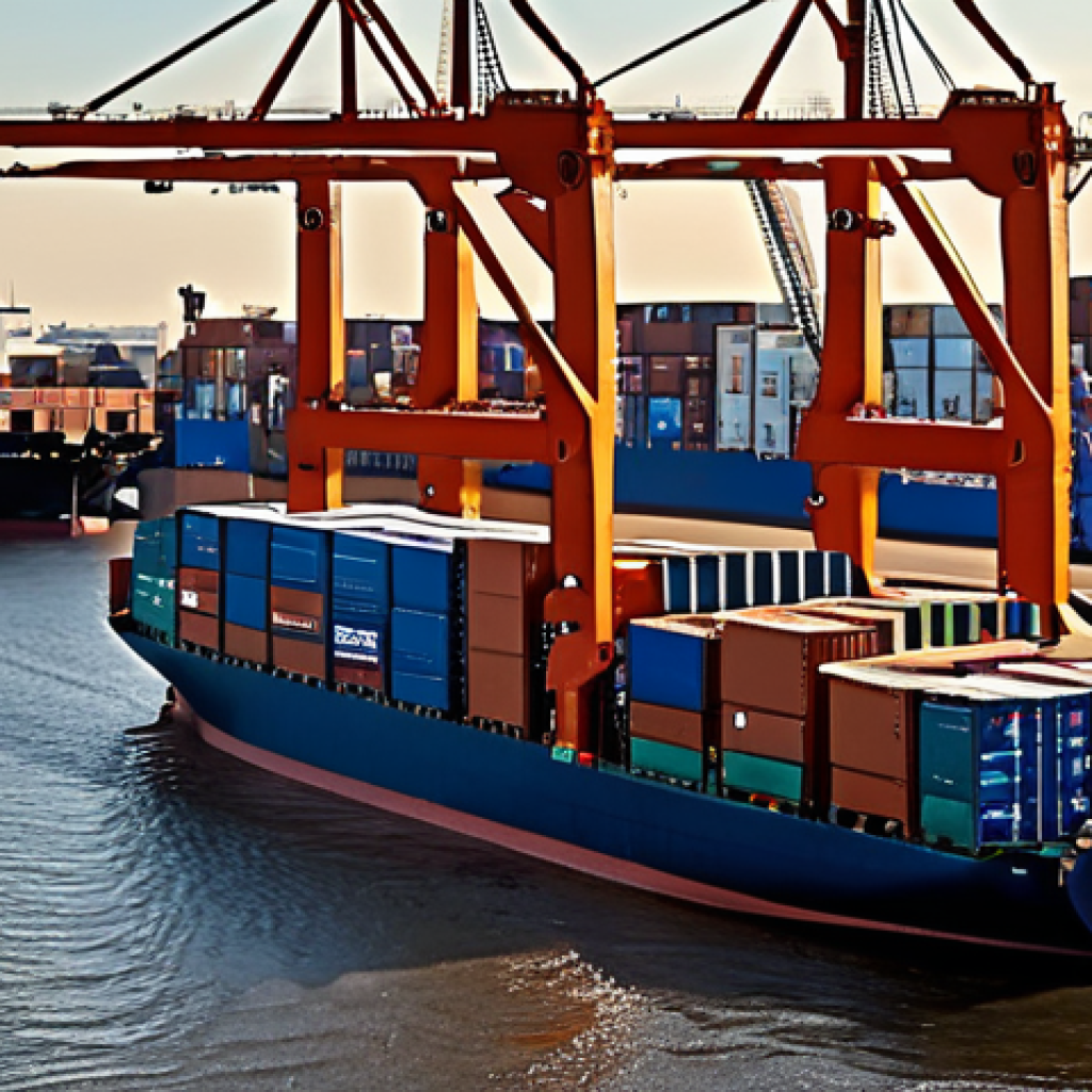 **

Prompt: Busy Dutch port scene, containers being loaded onto ships, customs officials inspecting goods, AEO certification logo visible, focus on efficiency and security, morning light.

**